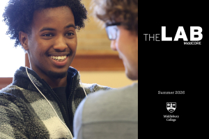 Students participating in the MiddCORE Summer Lab Launch