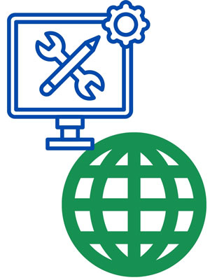 Illustration of a globe and tools