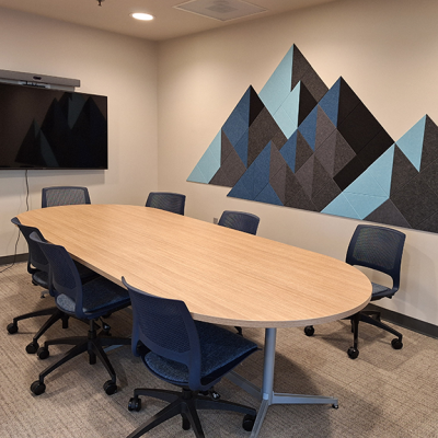 conference room with table and chairs