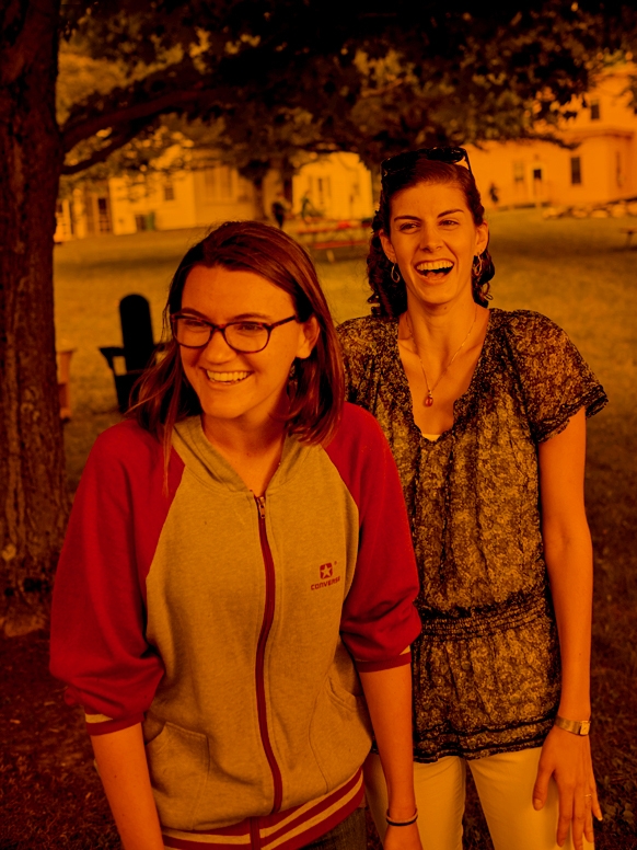 Two students on the Vermont campus at the Bread Loaf School of English.