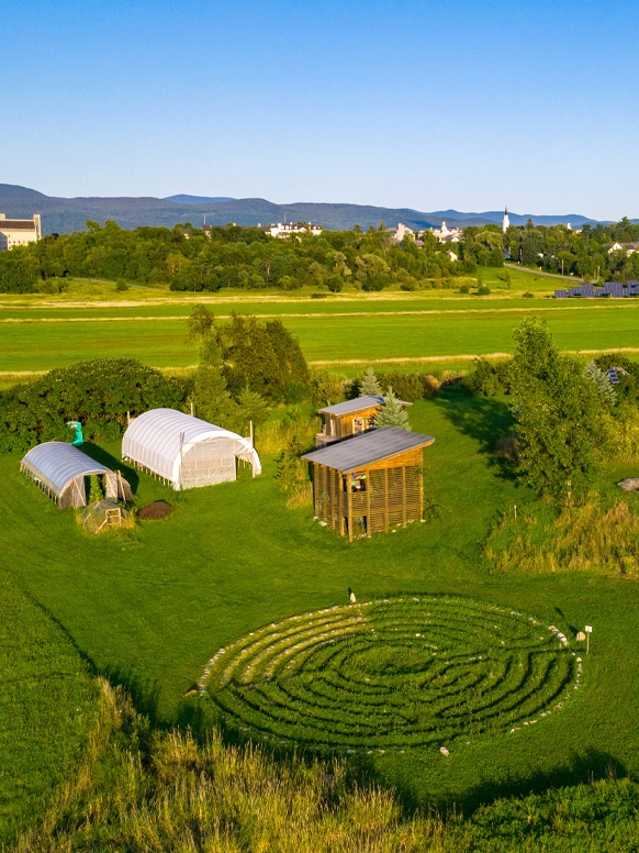 Aerial photograph of the Knoll.