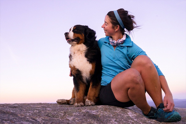 Kate Speer Fisher ’09.5 with her dog