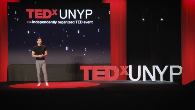 Blake Wittman ’99 presenting at TEDx