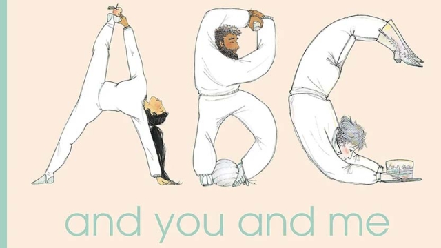 Illustration of people forming "ABC" with their bodies