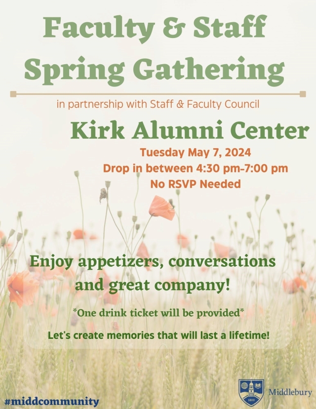 Past May Employee Event Flyer for Spring gathering
