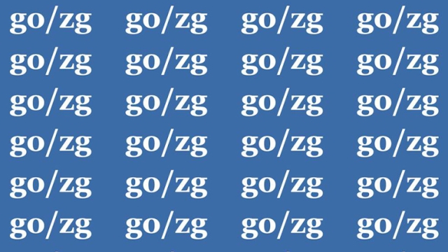 Blue graphic with text that reads go/zg