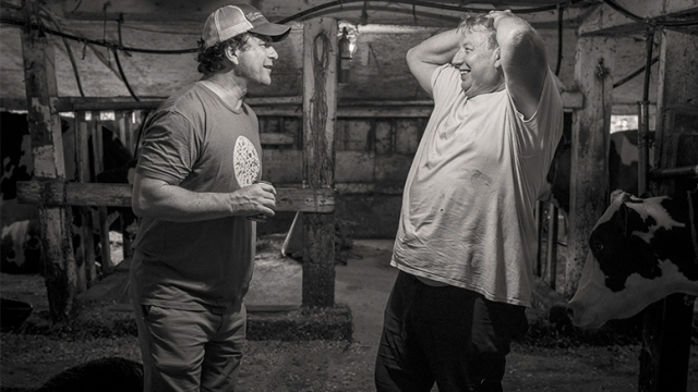 Mateo Kelher jokes with Tom Hill. When the Kehler brothers were starting out, they’d ask Tom for advice. Photo by Jake Price