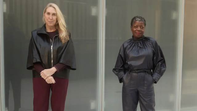 Lisa Phillips, the director of the New Museum, left, and Thelma Golden, the director of the Studio Museum in Harlem.