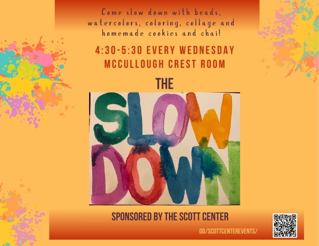 watercolor splashes and words on event poster