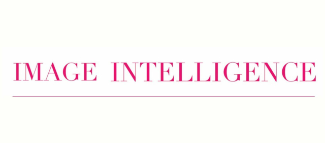 A fuscia pink text treatment in all caps that reads, "Image Intelligence"