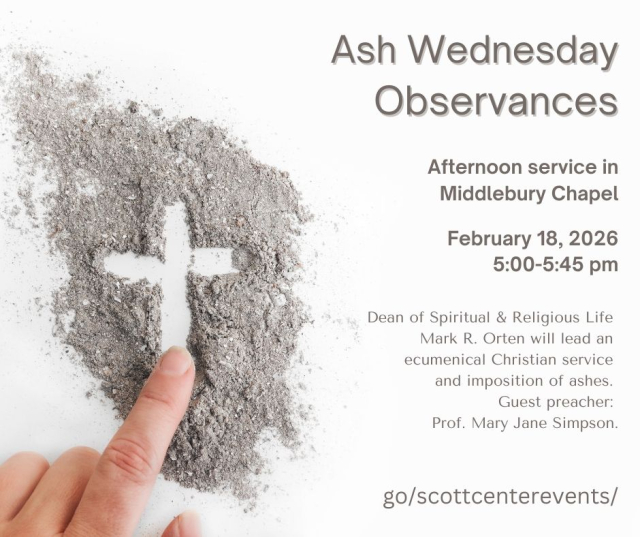 poster with a finger drawing a cross in ashes