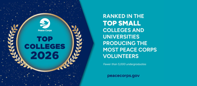Peace Corps Top Colleges 2026. Ranked in the Top Small Colleges and Universities producing the most peace corps volunteers