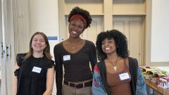 Three student facilitators at Conflict Styles Workshop 