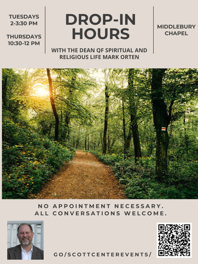 poster with path through green forest