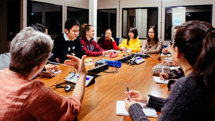 A class at Bread Loaf School of English discusses a reading.