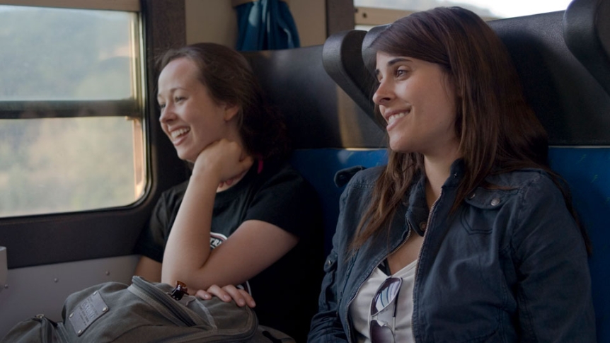 Students on an international train.