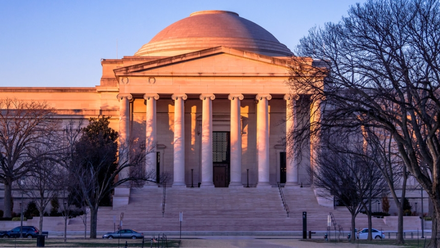 A view of the the National Gallery.