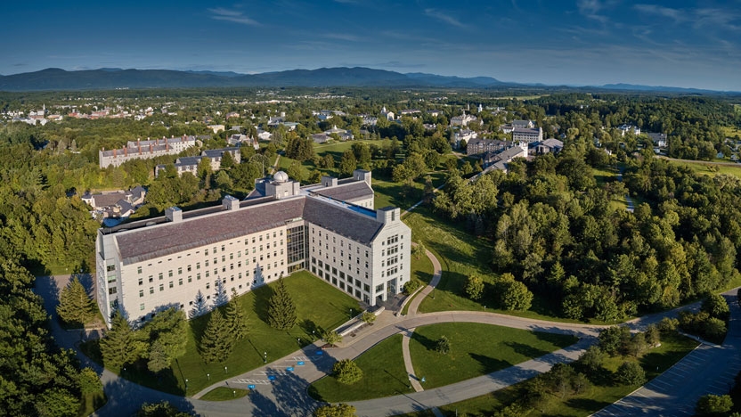 Aerial view of McCardell Bicentennial Hall.