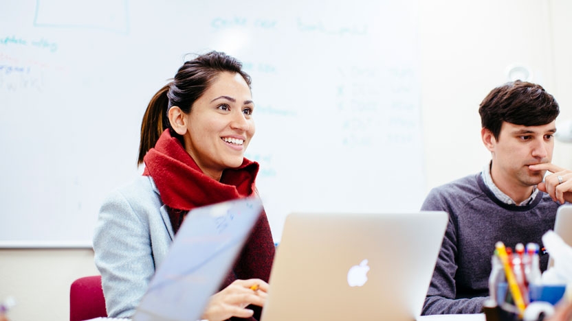 Students participate in training for human subject research.