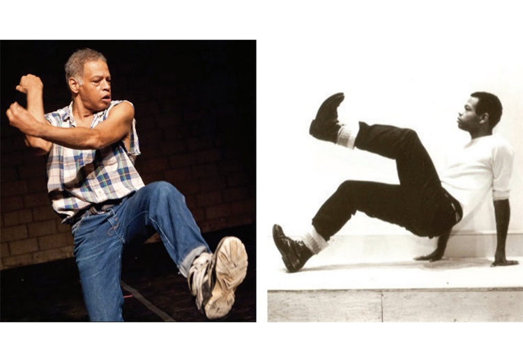 To photos of Ishmael Houston-Jones dancing: One from the present and one from when he was younger.