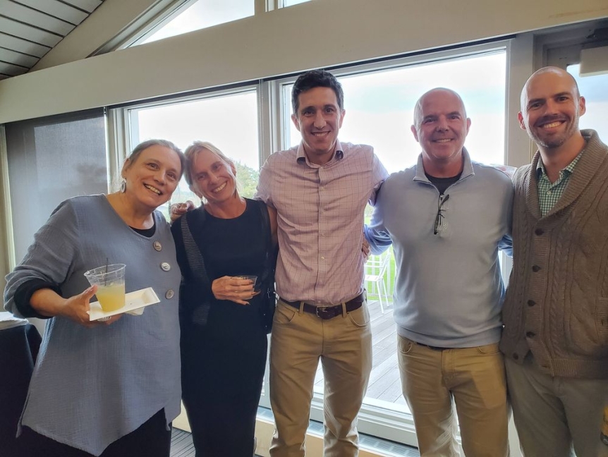 Faculty and staff gathering