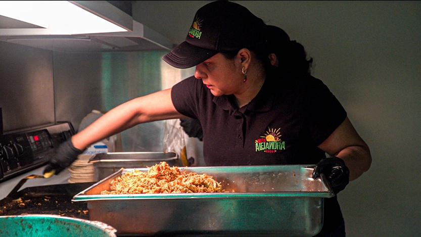 Photo of a chef preparing Mexican food