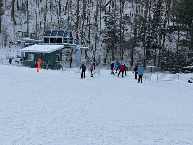 Employee skiing