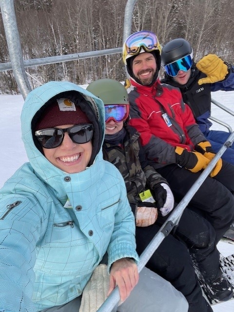 HR staff on the ski lift