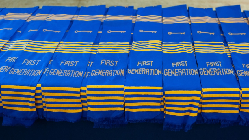 Sashes from First-Gen graduation