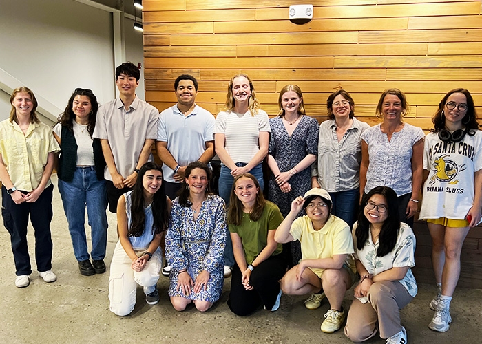A group of students and staff standing together for a picture at the Vermont Innovation Summer 2024 kick-off