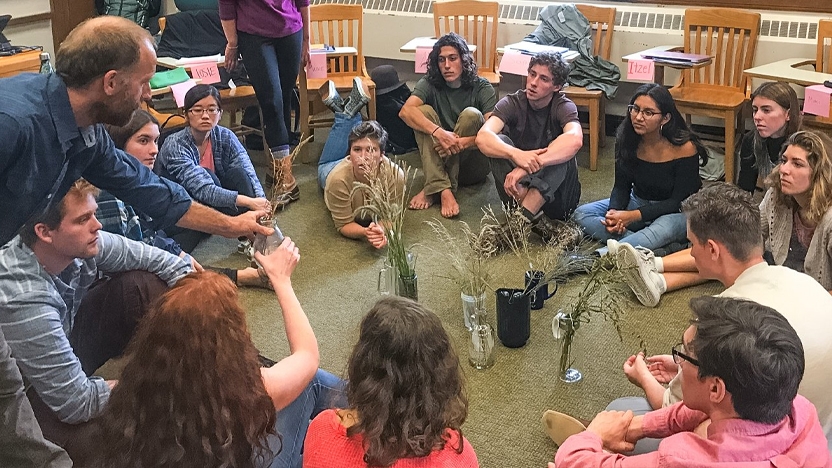 Marc Lapin with students in Perennial Turn class
