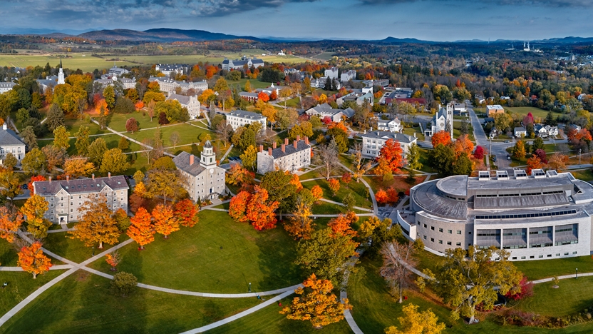 Aerial view of campus