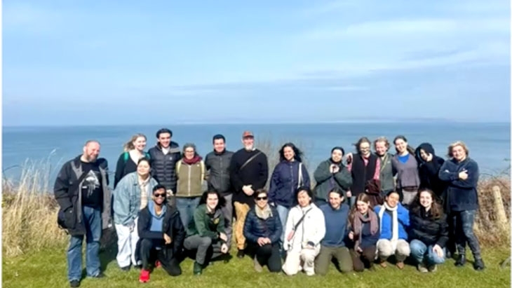 A group of people.