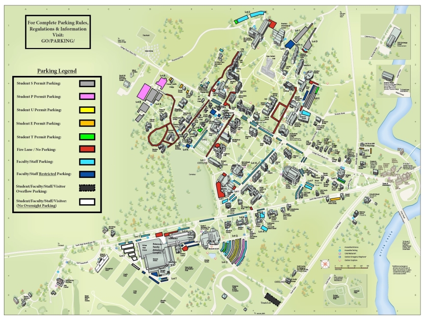 Campus Parking Map Academic Year 25-26