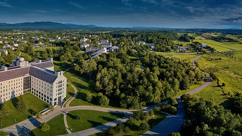 View of college lands from Bi Hall