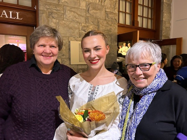 Anastasiia with hosts Virginia and Susan