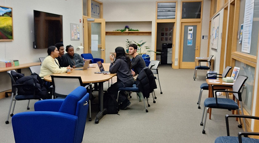 students sitting at a table