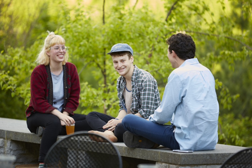 Reunion classmates celebrating in 2016
