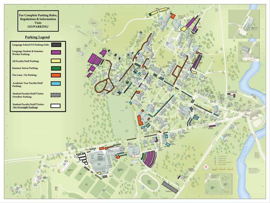 Summer Term Parking Map