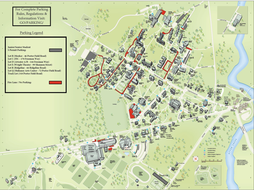 Junior/Senior parking map