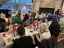 Shot of several participants in the process of painting