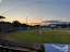 The baseball field at dusk