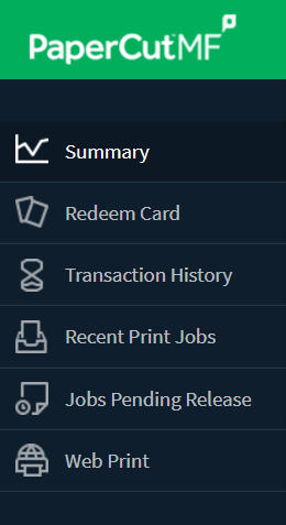 Picture of the PaperCut Sidebar