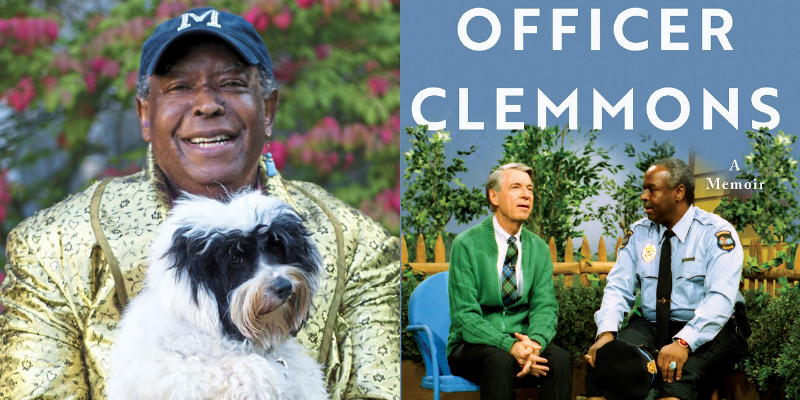A portrait of François Clemmons next to the cover of his memoir "Office Clemmons"