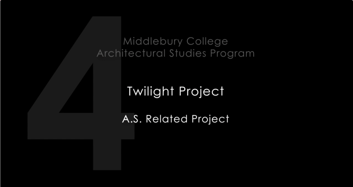 opening screen title "Twilight Project Architectural Studies Related Project"