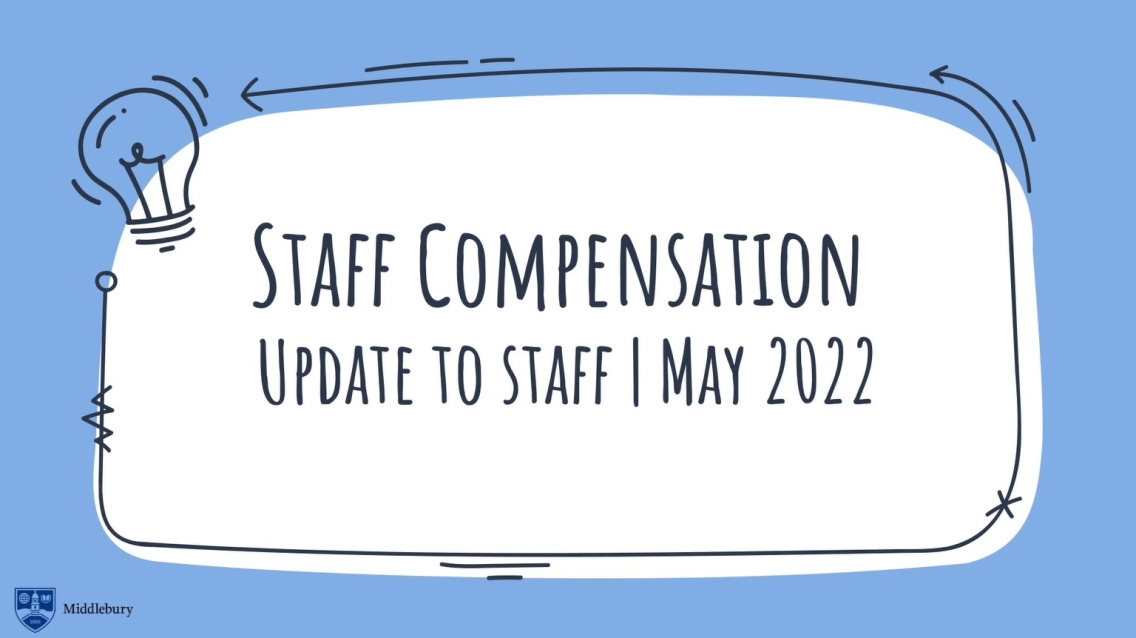 Cover Slide with text "Staff Compensation: Update to Staff May 2022"