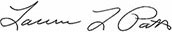 Laurie Patton's signature