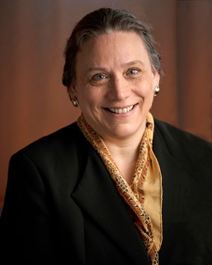 Laurie Patton in her office.