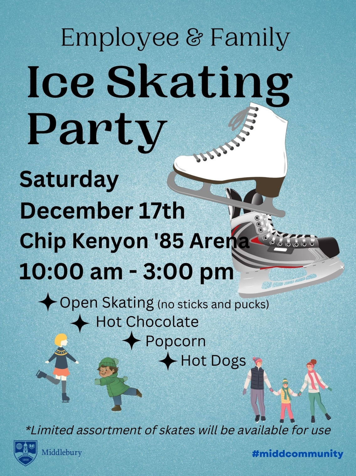 ice skating party poster