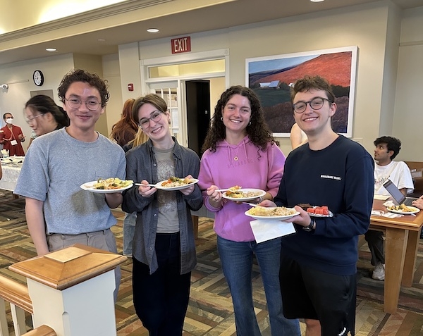 Students with food